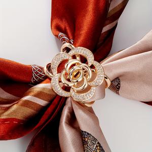 TEMU 1 골든 풀 코트 벨트 버클 스카프 버클 패셔너블 고급스러운 플로럴 오벌 레트로 신상 스카프 코트 고정 버클 액세서리