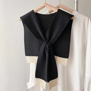 TEMU 컬러풀 트림 숄, 스카프 케이프 조끼, 작은 사이즈, 슬림한 여성에게 적합