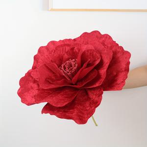 TEMU 벨벳 피오니 인공 꽃 50cm - 결혼식 및 약혼, 홈 데코, 거실 장식, 사진 촬영 소품, 용기 또는 배터리 필요 없음