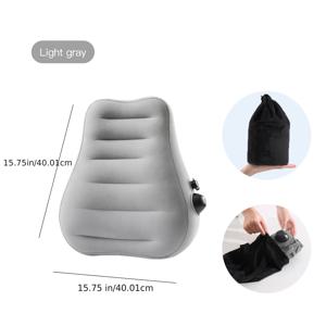 TEMU 프레스형 인플레이터블 요추 베개, 요추 지지 쿠션, 장거리 비행기, 고속철도 등에서 수면 시 필수 마법의 도구, 휴대용 여행용 요추 패드