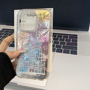 TEMU 휴대폰 케이스 - 불꽃 축제 성 빙산 질감 미끄럼 방지 에어백 풀커버 TPU 폰 케이스, 아이폰 16 Pro Max/15/14 Plus/13/12/11 보호 커버에 적합한 패셔너블하고 아방가르드한 개인을 위한 보호 커버