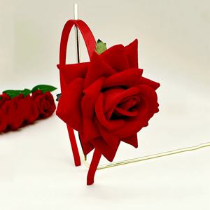 TEMU 1개 리얼리스틱 장미 머리띠 - 달콤한 로맨틱 웨딩, 프롬, 댄스, 발렌타인데이용 꽃 티아라, 브레이드 & 업스타일 헤어 액세서리