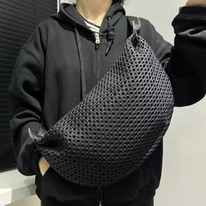 TEMU 가볍고 튼튼한 나일론 크레센트 크로스백 - 조절 가능한 스트랩, 러닝, 헬스, 여행용 핸드백 - 쇼핑, 선물용 캐주얼 스포츠 파우치