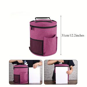 TEMU 1개 수제 뜨개질 털실 가방, 털실 공과 코바늘 보관용 대용량, 털실 정리함