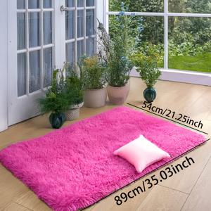 TEMU 1개, 스타일 북유럽 침실 러그, 플러시 귀여운 침대 옆 매트 (침실용) / 거실용 직사각형 및 사각형 러그 / 고급스러운 느낌의 간편한 모던 홈 / 거실 커피 테이블, 옷장, 소파에 적합