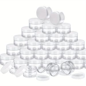 TEMU 12개/24개/48개 20그램 빈 투명 플라스틱 주머니, 작은 화장품 샘플 용기, 반구형 여행용 화장품 용기, 화장품, 크림, 로션, 액체, 공예, 여행용 보관함