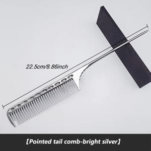 TEMU 1개 스테인리스 스틸 헤어 콤 스타일링 콤 헤어드레싱 콤 헤어 커팅 콤 알루미늄 안티-스태틱 스타일링 콤 뷰티 헤어드레싱 도구