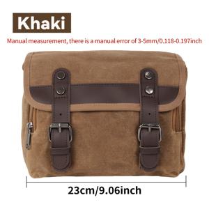 TEMU 빈티지 캔버스 사이드백 범용 핸들바 백 등받이 수납 툴백 - 더트바이크, 전기, 스쿠터용 뒷좌석 가방