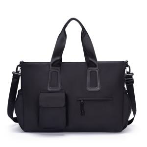 TEMU 여성용 멀티펑셔널 여행 체육관 캠핑 백 - 대용량 변환 가능한 어깨/크로스바디 가방, 젖은/건조 구획 포함, 내구성 있는 옥스포드 원단, 비즈니스 및 피트니스용 인체공학적 디자인, 야외 활동 (블랙/화이트/브라운), 다기능 캐리올, 미끄럼 방지 소재