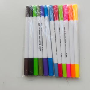 TEMU 12/24개 흰색 및 검은색 듀얼 팁 다기능 펜 - 속건성, 가는 팁과 넓은 팁으로 드로잉, 캘리그라피 및 일러스트레이션에 적합 - 플라스틱 공예 용품 세트