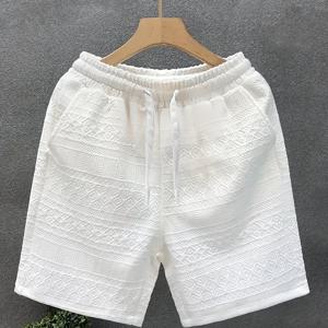 TEMU 여름 남성 캐주얼 스포츠 반바지 패션 텍스처 비치 반바지