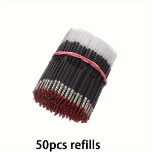 TEMU 50개 멀티컬러 비즈 볼펜 리필 - 비즈 펜 리필 교체용, 학교, 사무실 및 창의적인 선물에 적합, 인체공학적 플라스틱 디자인