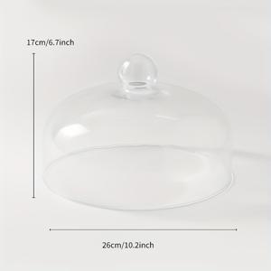 TEMU 11.8인치, 11인치, 10.2인치 사이즈의 특대형 식품 먼지 덮개 (식품 먼지 방지, 유리 덮개, 케이크 및 페이스트리용 투명 돔 포함)