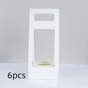 TEMU 3/6개 플로럴 선물 상자, 접이식 종이 다육이 초록 식물 핸드백, 결혼식, 생일, 축하 행사 및 특별한 날에 적합 (리본 및 카드 미포함)