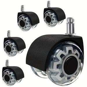 TEMU (5개입) 2인치 고하중 그레이 폴리우레탄 캐스터 - 사무실/게이밍 의자 및 가정용 가구용 무소음 회전 바퀴