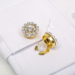 TEMU 2개 라인스톤 버튼 셔츠 단추 커버, 반짝이는 의류 장식 단추 포함