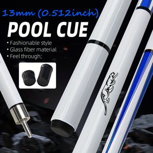 TEMU 13mm 카본 파이버 블루 당구대, 스타일리시하고 부드러운 3조인트 연결, 대회 훈련에 완벽. 선물 케이스 보호기 포함. 휴대용 1/2 섹션 디자인, 모든 당구 테이블 호환 가능, 19-21oz