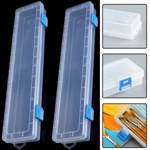 TEMU 2개 세트 33cm/12.99인치 투명 보관함 - 브러쉬, 수채화펜, 드로잉펜, 조각칼, 바늘, 그림도구, 소품, 수공구 보관용