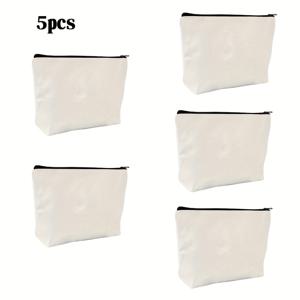 TEMU 5/15pcs 빈 메이크업 가방, 편리한 여행용 수납 가방, 화장품 가방, 문구, 데이터 케이블, 교체, 화장품, 휴일 선물에 적합한 가방