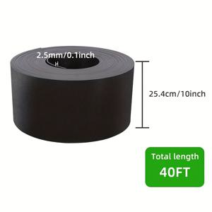 TEMU 10인치 고밀도 플라스틱 정원 경계, 40피트 길이 잔디밭 경계, 2.5mm 두께, 구부릴 수 있는 조경 경계 트림 스트립, 안뜰 꽃 격리 보드