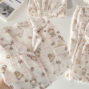 TEMU 여성용 여름 파자마 세트, 2025년 신상품, 반팔 상의, 반바지, 긴 바지 3종 세트, 플러스 사이즈, 야외 활동복으로 적합, 귀여운 만화 스위트 여성용 라운지웨어 세트