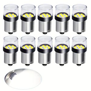 TEMU 10개입 LED 차량 라이트, 후면 안개등, 후진등, 방향 지시등, 더 집중된 빛을 위한 탑 렌즈, BAY15D G18, 1156 1157 R5W, Ba15S, P21W, A 등급 3030 고휘도 대형 램프 비드 사용, 10개입, 멀티 컬러 옵션