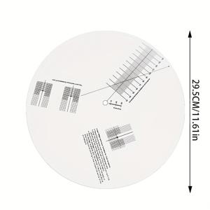 TEMU MAYRECORDS 블랙 바이닐 레코드 속도 캘리브레이션 도구 - 아크릴 안티 슬립 턴테이블 스테빌라이저, 정밀 측정 마킹, 및 헤드 정렬을 위한 전원 필요 없음, 바이닐 레코드 관리, 세련된 디자인, 내구성 있는 구조