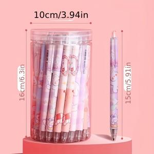 TEMU 50개입 통형 젤펜 귀여운 고급 학생용 빠른 건조 0.5 볼펜 블랙