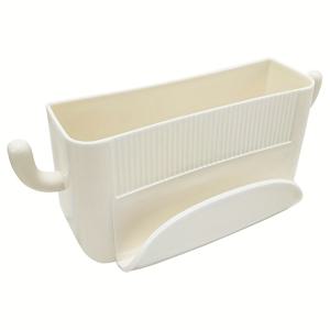 TEMU 1개 벽걸이 무드릴 멀티 기능 수납 선반 후크 포함 - 공간절약형 침대/테이블 정리대 (휴대폰, 리모컨, 안경, 열쇠 및 소품용) - 플라스틱 선반, 사무실 호환, 설치 간편, 후크