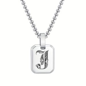 TEMU 남성용 레터 펜던트 목걸이, 304 스테인리스 스틸 레이저 나비 26자 펜던트 목걸이, 패셔너블 데일리 커뮤트 펜던트 목걸이, 생일 및 휴일 선물