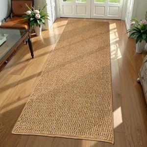TEMU 노르딕 스타일 브라운 인조 황마 원단 세탁 가능 가정용 현관 매트, 실내외 출입구 매트, 침실 입구 라이트 럭셔리 홈 데코 매트, 관리 쉬운 현관 매트