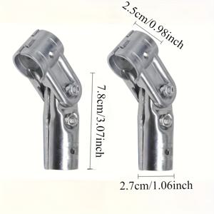 TEMU 45도 구조 파이프용 커넥터 2개 세트, 엔드 레일 클램프, 선반, 책상, 온실 및 큐브 구조 프로젝트용 아연 코팅