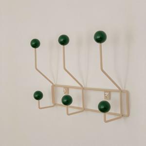 TEMU 싱글 6구 창의적인 코트 및 모자 걸이, 크림색 옷걸이 거실 장식, 욕실 침실 문 뒤 철제 걸이