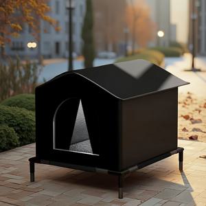 TEMU 고양이 네스트, 냉장고에 적합한 옥스포드 티슈 소재, 따뜻한 바닥재와 넉넉한 텐트가 포함된 사계절용