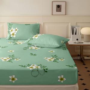 TEMU 3피스 세트 조합 카멜리아 침구 - 생활을 위한 훌륭한 매트리스 커버로 시작하세요! 싱글 침대, 기숙사 침대, 더블 침대, 킹 침대, 슈퍼 킹 침대, 입체적인 가장자리, 매트리스에 360° 밀착. 피부 친화적인 질감