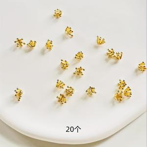 TEMU 모든 폴리머 클레이 프로젝트용 꽃 중심 및 꽃대 20개, 꽃 부품, 꽃 추가, 머리핀 및 헤어 장식 공예 재료, 다양한 소프트 클레이 공예 도구