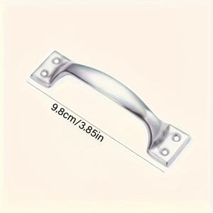 TEMU 6개입 광택 스테인리스 스틸 활 손잡이 - 다용도 속이 빈 금속 캐비닛 도어, 서랍 및 나무 도어 하드웨어 - 가정 및 사무실용