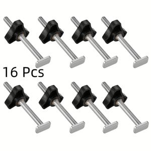 TEMU 목공 삼각 T-스커우, 4개 세트, 8개 세트, 16개 세트, 길이 100mm, 범용 목공 19mm/30mm/45mm 트랙