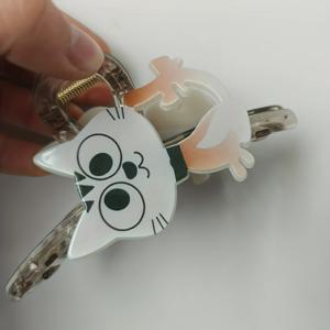 TEMU 1개 대형 고양이 머리핀 - 미끄럼 방지 샤크 클로 그립, 업두, 포니테일, 번 스타일에 안전한 고정 - 여성 & 청소년용 귀여운 키티 헤어 액세서리 - 일상, 파티, 결혼식에 완벽한 스타일리시 헤어클립, 튼튼한 디자인, 틴 패션