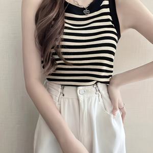 TEMU 여성용 신상 봄/여름 캐미솔, 레이어링 또는 홀로 착용 가능한 핏된 탑