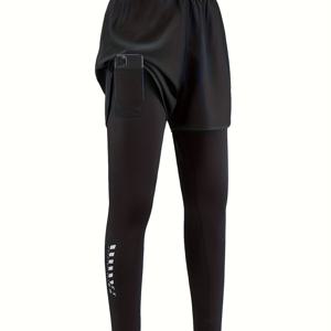 TEMU 남성용 2-In-1 운동 반바지 (포켓 포함), 활동성 높은 스트레치 컴프레션 팬츠 (피트니스용 반바지 포함)