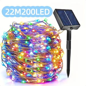 TEMU 고휘도 리튬 배터리 야외용 조명 스트립, 2025년 신상 크리스마스 분위기 스트링 조명, /따뜻한/화이트 요정 조명 별 스트링 조명, 8가지 조명 모드, 안뜰, 정원, 벽걸이, 나무용, 다양한 휴일용 야외 장식 조명