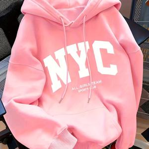 TEMU NYC 봄 여성 의류, 여성 스웨트셔츠, 여성 후드 스웨터, 기모 안감 두꺼운 여성 스웨트셔츠, 포켓 포함, 봄 여름 여성 의류, 우아한 여성 의류, 저렴한 여성 후드티, 그래픽 후드티, NYC 후드티 여성