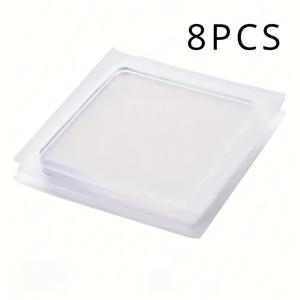 TEMU 8개 투명 PU 소재 소프트 글루 가구 패드 - 충격 흡수, 내열성, 소음 감소, 미끄럼 방지 바닥 보호대 (세탁기, 소파, 커피 테이블용) - 전원 불필요
