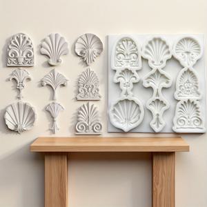 TEMU 텍스처 3차원 실리콘 몰드 1개입. 케이크 베이킹, 부드러운 도자기 흙으로 공예, 펜던트 만들기, 초경량 클레이 크림 추가, 아이스크림용 액체 실리콘으로 장식, 초콜릿 모양 만들기에 적합.