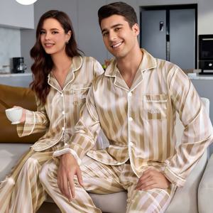 TEMU 싱글 세트 가격 남성 프린트 긴팔 잠옷 세트 (긴 바지 포함), 사계절용, 간편한 홈웨어 투피스 세트