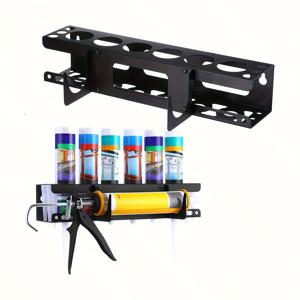 TEMU 코킹 건 랙 공구 홀더, 글루건 및 튜브 랙, 벽걸이형 수동 장착식 공구 보관 랙, 튜브 6개 및 장착용 노즐 수납, 작업장, 상점, 차고용 수납 랙