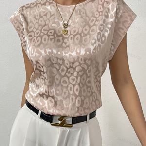 TEMU 새로운 프린트 자카드 셔츠 캐주얼 탑 반팔 [ZLLZ]