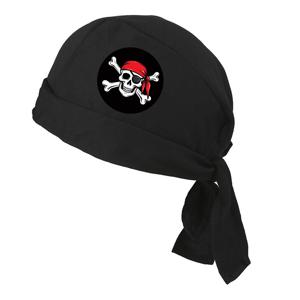 TEMU 1개 해적 해골 레드 반다나, 부직포, 통기성 빠른 건조, 러닝 & 사이클링용 해적 머리 랩