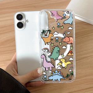 TEMU 휴대폰 케이스 - 아이폰 17 호환, 충격 방지, 마그네틱, 투명 아크릴 폰 케이스로, 변색 방지, 스크래치 방지, 지문 방지 기능이 있으며, 방열 기능과 만화 애니메이션 디자인을 특징으로 합니다.